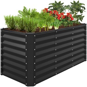 Best Choice Products 4x2x2ft Outdoor Metal Raised Garden Bed, Planter Box for Vegetables, Flowers, Herbs - 1 of 4