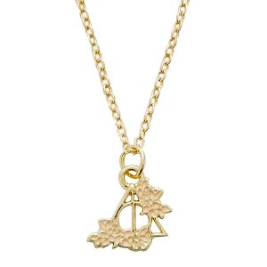 Harry Potter Floral Deathly Hallows 18 inch Necklace - 1 of 3