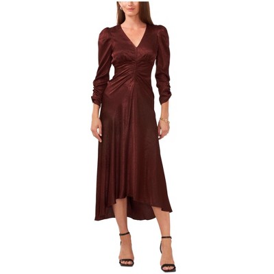 MSK Womens Jacquard Midi Dress