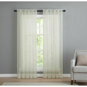 Kate Aurora Living Premium 2 Pack Sheer Voile Window Curtain Panels - 1 of 1