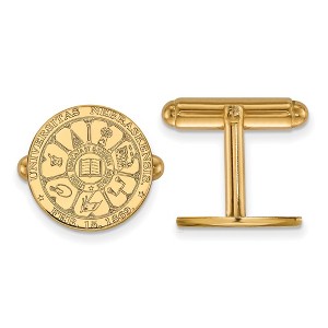 Black Bow Jewelry 14k Yellow Gold Plated Sterling Silver Nebraska Cornhuskers NCAA Cuff Links - 1 of 3