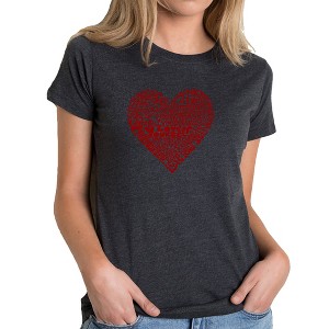 LA Pop Art Love Yourself - Women's Premium Blend Word Art T-Shirt - 1 of 4