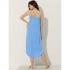 Allegra K Women's V Neck Solid Soft Spaghetti Strap Cami Lounge Nightdress - 3 of 4