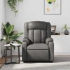 vidaXL Gray Faux Leather Massage Recliner Chair - Manual Recline, Vibration Massage, Side Pocket, Sturdy Frame for Living Room, Lounge - 3 of 4