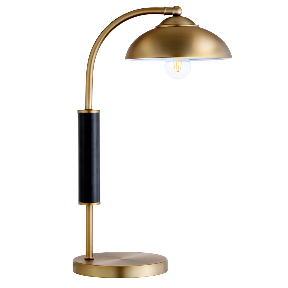 Photos - Floodlight / Street Light Hampton & Thyme 24" Tall Two-Tone Table Lamp with Metal Shade Brass/Matte