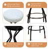 KTMBDW Bar Stools, Set of 2 Round Bar Chairs with Footrest, Velvet Upholstered Bar Stools, Easy Assembly, for Dining Room, Kitchen - 3 of 4