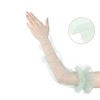 INSPIRE CHIC Women's Sheer Tulle Fluffy Fingerless Gloves 1 Pair - 3 of 4