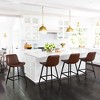Arceso Counter Height Bar Stools Set, Modern Faux Leather, for Home Kitchen - 3 of 4