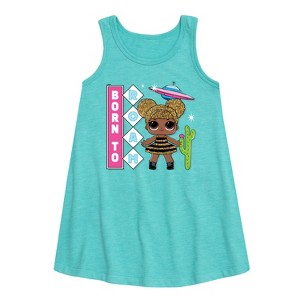- LOL Surprise! - Queen Bee is Born to Roam Graphic Sleeveless Aline Dress - 1 of 3