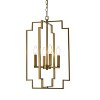 Elegant Lighting Rosenfeld 4 lights pendant in brass - 3 of 4