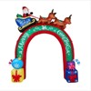 FONTOI 10FT Inflatable Archway Christmas Decoration Santa Sleigh with Reindeer Festive Entrance for Yard Garden Party, Multicolored, - 3 of 4
