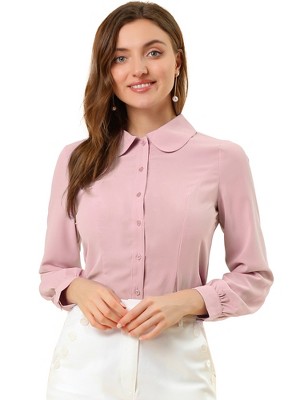peter pan collar shirt long sleeve