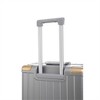 BEAFUP 3-Piece PC+Aluminum Frame Luggage Set with Password Lock - 20", 24", 28" Stylish Suitcases for Travel, Grey - 4 of 4