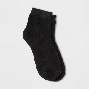 Women's Ankle Socks - Black 4-10: Recycled Polyester, Spandex, Midweight Knit, Tagless, Machine Wash, Tumble Dry - 1 of 1