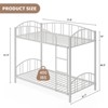 Whizmax Twin Over Twin Metal Bunk Bed, Heavy Duty Steel Frame with Safety Ladder & Guardrail, Space-Saving Kids Bed for Boys/Girls, No Box Spring - 2 of 4