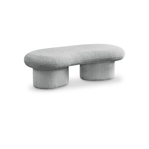 Meridian Furniture,Luka Boucle Fabric Bench - 1 of 4