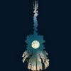 Men's Design By Humans Guitar Moon By BobyBerto T-Shirt - 2 of 4
