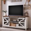 OKD 66" Farmhouse TV Stand w/Sliding Barn Door, TV Console for 75 Inch TV - 2 of 4