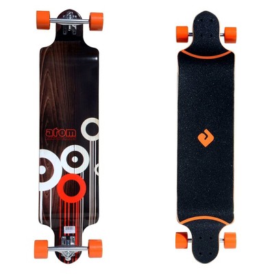 MBS 91048 Atom Drop-Through Longboard Cruiser 41-Inch Maple Deck Skateboarding, Orange