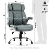 Swivel Office Room Chair Executive Desk Chair,Executive Chair Home Office Chair With Adjustable Armrest,Back Support For Chair-The Pop Home - 3 of 4