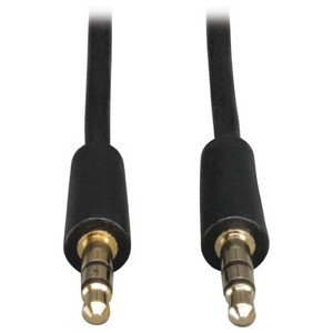 Tripp Lite 3.5-mm Male/Male Stereo Cable for Microphones, Speakers, and Headphones, Black - 1 of 3