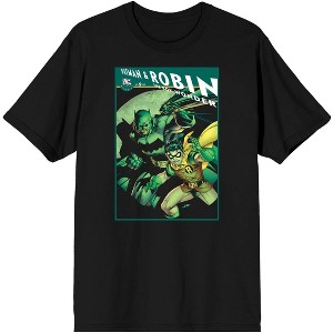 DC Comic Book Batman & Robin Classic Superheroes Men's Black Graphic Tee - 1 of 1
