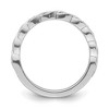 Black Bow Jewelry 2.5mm 14k White Gold .04 Ctw Diamond Stackable Twist Band - 2 of 4