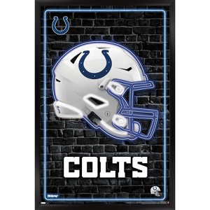 Trends International NFL Indianapolis Colts - Neon Helmet 23 Framed Wall Poster Prints - 1 of 4