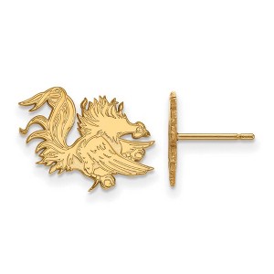 Black Bow Jewelry 14k Yellow Gold South Carolina Gamecocks NCAA Post Earrings - 1 of 3