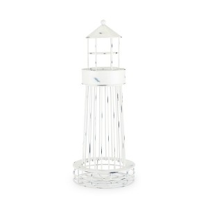 Twine Lighthouse Wine Cork Holder, Wine Corks Storage, Wine Cork Collector, Farmhouse Kitchen Decor, Wine Bar Decor, Wine Accessories, Set of 1, White - 1 of 4