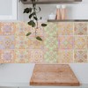 Unique Bargains PVC Tile Stickers 3.94"x3.94" Orange Purple 24 Pcs - 4 of 4