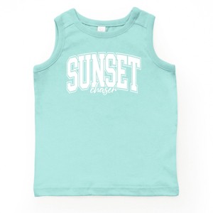 The Juniper Shop Varsity Sunset Chaser Youth Tank Top - L - Seafoam - 1 of 4
