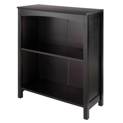 29.21 2 Tier Leo Shelf Storage or Bookshelf Narrow Espresso Finish -  Winsome