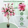 Resenkos Faux Wedding Flower Plant, Features PEVA Leaves & Multi-Branch Trunks, Pink/Green/White - 4 of 4
