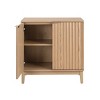 Okak Storage Cabinet, Entryway Cabinet with 2 Doors, Decorative Cabinet for Living Room, Bedroom, Entryway, Natural Ash - 4 of 4