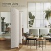 Sorbus 4 Panel Room Divider Panel, 6 ft. Tall Extra Wide Double Hinged Panels - Folding Privacy Screens - Beige - 2 of 4