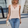Women's Round Neck Sleeveless Loose Fit Tank Top - 3 of 4