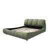FURNIinspire Beds Luxury Queen Size Bed Frame with Headboard Modern Upholstered Platform Bed, Solid Wood Frame, Green, 96.5"*70.1"*43.3" - 2 of 4