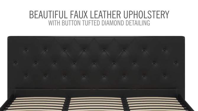 Dalia Tufted Faux Leather Bed - Room & Joy, 2 of 15, play video
