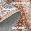 Washable Rug Vintage Distressed Floral Rug Non-Slip Low Pile Area Rugs for Living Room Bedroom - 4 of 4