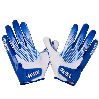 Battle Sports Adult Gauntlet Pro Receiver Football Glove - Royal/White