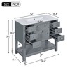 TUYOHW Bathroom Vanity with Top Sink, Modern Bathroom Storage Cabinet with 2 Soft Closing Doors and 6 Drawers, Single Sink Bathroom Vanity - 3 of 4