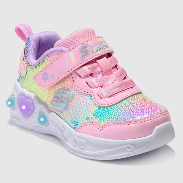 Tenis S Sport By Skechers Violetta Multi con luces para niños pequeños - Rosa