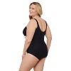 Aqua Green Women's Cinched V-Neck Shirred One Piece - 2 of 3