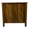 Kumasinova Wood Nightstand with Charging Station,Farmhouse Night Stand with Barn Door&Drawer,Bedside Table with Storage,Bedroom Furniture - 3 of 4