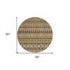 Brown And Taupe Quatrefoil Washable Indoor Outdoor Area Rug - 3 of 4