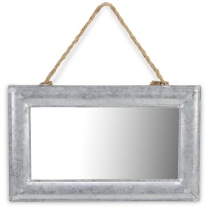 Cheung's Alma Galvanized Framed Hanging Mirror - 1 of 4