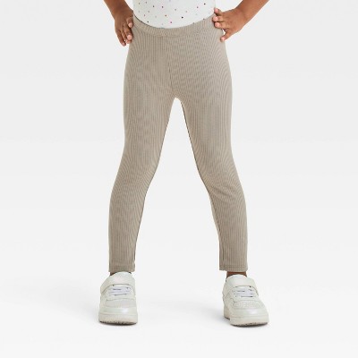 Image of Toddler Girls' Ribbed Leggings - Cat & Jack™ Dusty Brown 5T