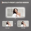 60x36 Inches Large Bathroom Mirror, FramelessVanity Mirror with Led Lights,Front Lit and Backlit,Wall-Mounted Mirror for Over Sink, Entryway, Bedroom - 2 of 4