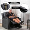 COMHOMA Recliner Chair Electric Massage Recliner Sofa with Led PU Leather Reclining Chair Black - 3 of 4